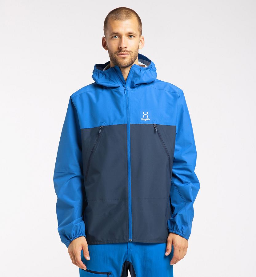 Haglöfs Mens Spira Waterproof Jacket Blue New Zealand 24805WYGI